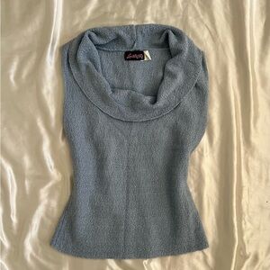 Vintage Y2K “Spoiled Girl” Cowl Neck Sweater Tank